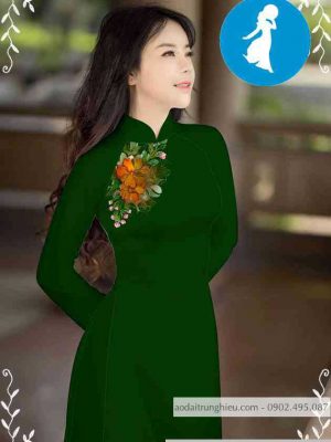 Vải áo dài hoa trên ngực kiểu mới AD M7552 56 1589255976 796 vai ao dai vai ao dai dep ad