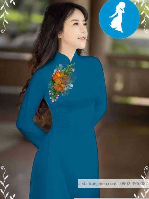 Vải áo dài hoa trên ngực kiểu mới AD M7552 52 1589255976 858 vai ao dai vai ao dai dep ad