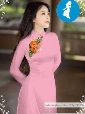 Vải áo dài hoa trên ngực kiểu mới AD M7552 54 1589255976 898 vai ao dai vai ao dai dep ad