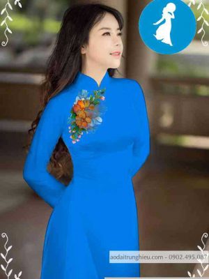 Vải áo dài hoa trên ngực kiểu mới AD M7552 58 1589255977 531 vai ao dai vai ao dai dep ad