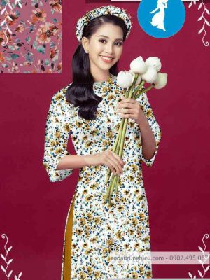 Vải áo dài hoa đều kiểu mới AD T7108 13 1589256468 555 vai ao dai vai ao dai dep ad