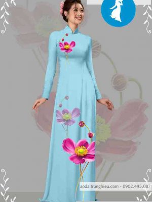 Vải áo dài hoa 3D mới ra AD T7105 22 1589256710 467 vai ao dai vai ao dai dep ad