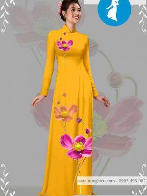 Vải áo dài hoa 3D mới ra AD T7105 28 1589256711 838 vai ao dai vai ao dai dep ad