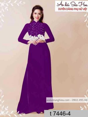 Vải áo dài hoa 3D thiết kế 2020 AD T7446 13 1589338764 849 vai ao dai vai ao dai dep ad