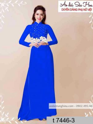 Vải áo dài hoa 3D thiết kế 2020 AD T7446 16 1589338765 225 vai ao dai vai ao dai dep ad