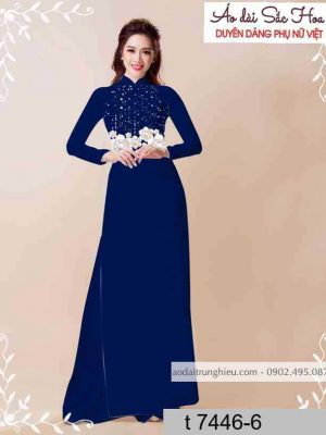Vải áo dài hoa 3D thiết kế 2020 AD T7446 19 1589338765 301 vai ao dai vai ao dai dep ad