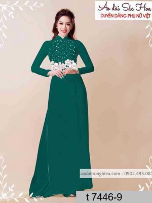 Vải áo dài hoa 3D thiết kế 2020 AD T7446 17 1589338765 757 vai ao dai vai ao dai dep ad