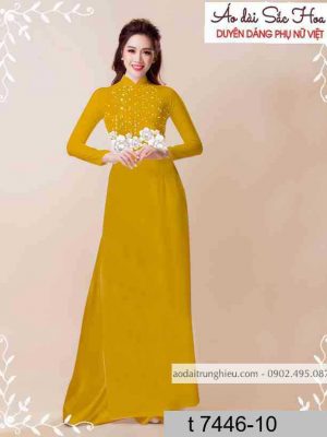Vải áo dài hoa 3D thiết kế 2020 AD T7446 20 1589338765 808 vai ao dai vai ao dai dep ad
