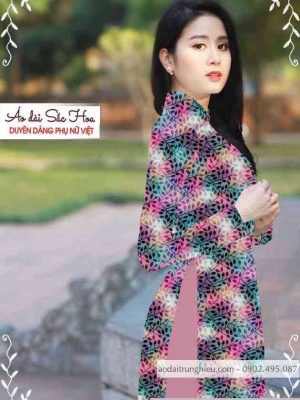 Vải áo dài hoa lá đều mới ra AD T7441 11 1589339242 869 vai ao dai vai ao dai dep ad
