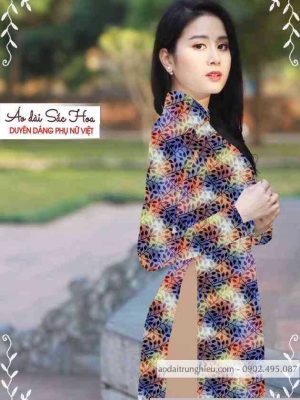 Vải áo dài hoa lá đều mới ra AD T7441 15 1589339243 56 vai ao dai vai ao dai dep ad