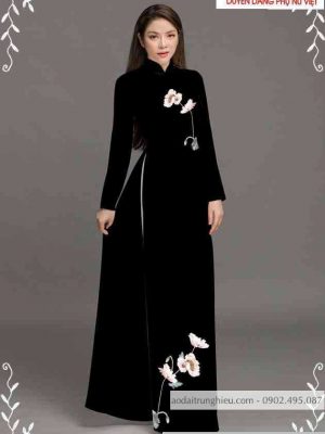 Vải áo dài hoa 3D nhẹ nhàng thiết kế 2020 AD T7440 22 1589339363 337 vai ao dai vai ao dai dep ad
