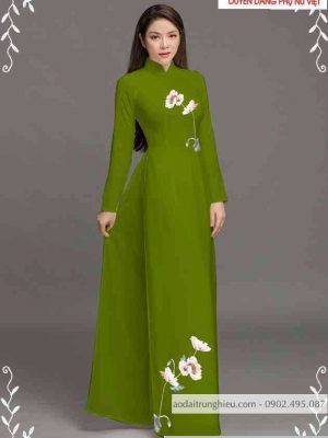 Vải áo dài hoa 3D nhẹ nhàng thiết kế 2020 AD T7440 28 1589339364 133 vai ao dai vai ao dai dep ad