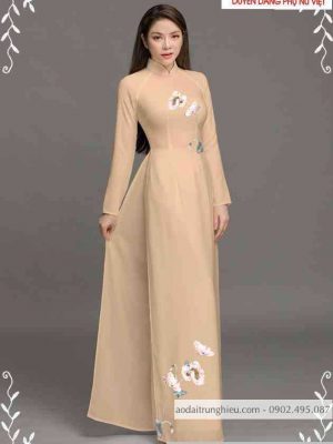 Vải áo dài hoa 3D nhẹ nhàng thiết kế 2020 AD T7440 25 1589339364 4 vai ao dai vai ao dai dep ad