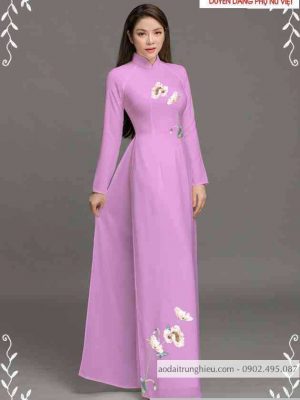 Vải áo dài hoa 3D nhẹ nhàng thiết kế 2020 AD T7440 27 1589339364 668 vai ao dai vai ao dai dep ad