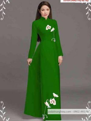 Vải áo dài hoa 3D nhẹ nhàng thiết kế 2020 AD T7440 29 1589339364 923 vai ao dai vai ao dai dep ad