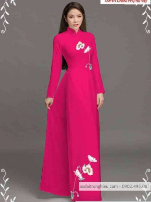 Vải áo dài hoa 3D nhẹ nhàng thiết kế 2020 AD T7440 33 1589339365 364 vai ao dai vai ao dai dep ad