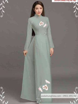 Vải áo dài hoa 3D nhẹ nhàng thiết kế 2020 AD T7440 32 1589339365 811 vai ao dai vai ao dai dep ad