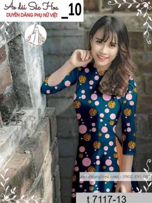 Vải áo dài chấm bi kiểu mới AD T7117 21 1589339722 315 vai ao dai vai ao dai dep ad