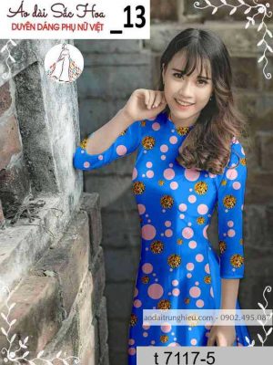 Vải áo dài chấm bi kiểu mới AD T7117 23 1589339722 407 vai ao dai vai ao dai dep ad