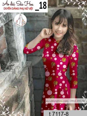 Vải áo dài chấm bi kiểu mới AD T7117 28 1589339723 247 vai ao dai vai ao dai dep ad