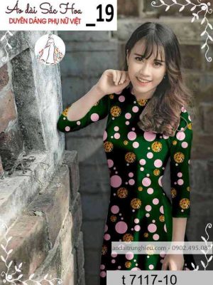 Vải áo dài chấm bi kiểu mới AD T7117 29 1589339723 586 vai ao dai vai ao dai dep ad