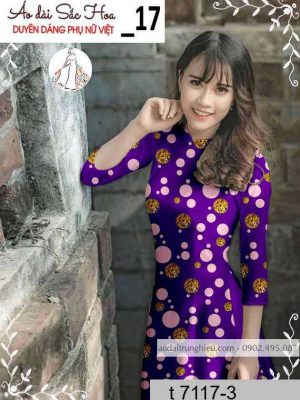 Vải áo dài chấm bi kiểu mới AD T7117 27 1589339723 67 vai ao dai vai ao dai dep ad