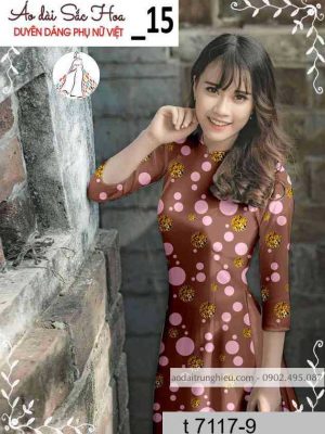 Vải áo dài chấm bi kiểu mới AD T7117 25 1589339723 795 vai ao dai vai ao dai dep ad