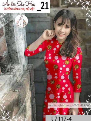 Vải áo dài chấm bi kiểu mới AD T7117 31 1589339724 305 vai ao dai vai ao dai dep ad