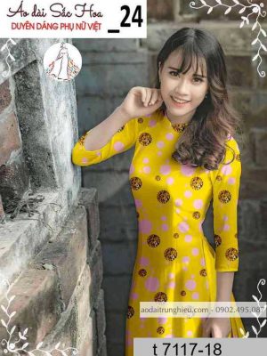 Vải áo dài chấm bi kiểu mới AD T7117 34 1589339725 193 vai ao dai vai ao dai dep ad