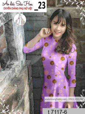 Vải áo dài chấm bi kiểu mới AD T7117 33 1589339725 716 vai ao dai vai ao dai dep ad