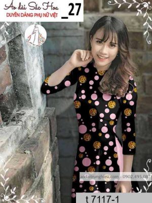 Vải áo dài chấm bi kiểu mới AD T7117 37 1589339726 926 vai ao dai vai ao dai dep ad
