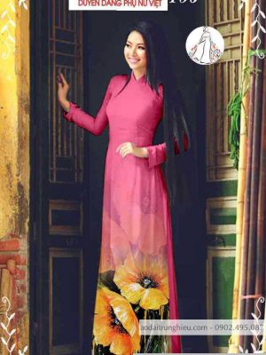 Vải áo dài hoa 3D nhẹ nhàng thiết kế 2020 AD T7116 22 1589339842 237 vai ao dai vai ao dai dep ad
