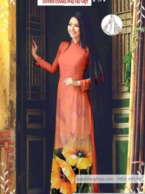 Vải áo dài hoa 3D nhẹ nhàng thiết kế 2020 AD T7116 23 1589339842 767 vai ao dai vai ao dai dep ad