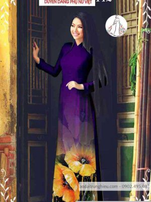Vải áo dài hoa 3D nhẹ nhàng thiết kế 2020 AD T7116 28 1589339843 419 vai ao dai vai ao dai dep ad