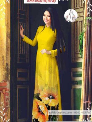 Vải áo dài hoa 3D nhẹ nhàng thiết kế 2020 AD T7116 26 1589339843 602 vai ao dai vai ao dai dep ad