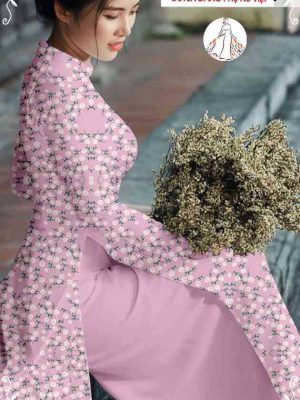 Vải áo dài hoa nhí kiểu mới AD T7114 11 1589339963 29 vai ao dai vai ao dai dep ad