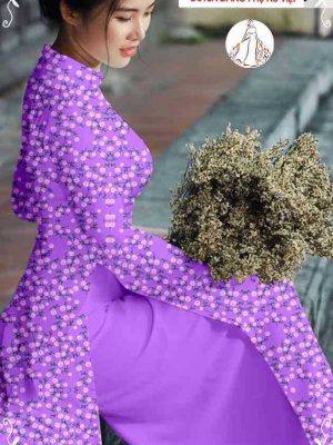 Vải áo dài hoa nhí kiểu mới AD T7114 10 1589339963 411 vai ao dai vai ao dai dep ad