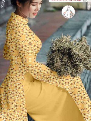 Vải áo dài hoa nhí kiểu mới AD T7114 9 1589339963 544 vai ao dai vai ao dai dep ad