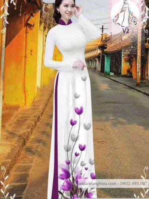 Vải áo dài hoa tulip kiểu mới AD 10471 28 1589340802 417 vai ao dai vai ao dai dep ad