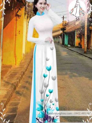 Vải áo dài hoa tulip kiểu mới AD 10471 25 1589340802 627 vai ao dai vai ao dai dep ad