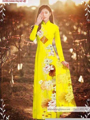 Vải áo dài hoa sen mới ra AD C2863 28 1589423125 395 vai ao dai vai ao dai dep ad