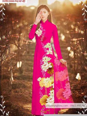 Vải áo dài hoa sen mới ra AD C2863 33 1589423125 72 vai ao dai vai ao dai dep ad