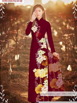 Vải áo dài hoa sen mới ra AD C2863 31 1589423125 933 vai ao dai vai ao dai dep ad