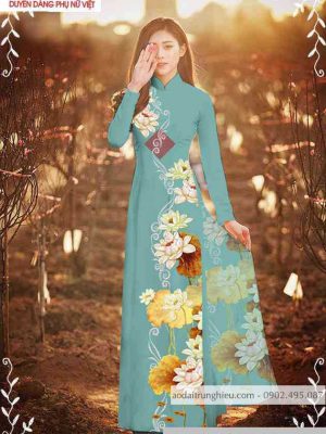 Vải áo dài hoa sen mới ra AD C2863 44 1589423128 410 vai ao dai vai ao dai dep ad
