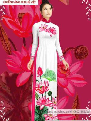 Vải áo dài hoa sen kiểu mới AD T7120 23 1589423375 457 vai ao dai vai ao dai dep ad