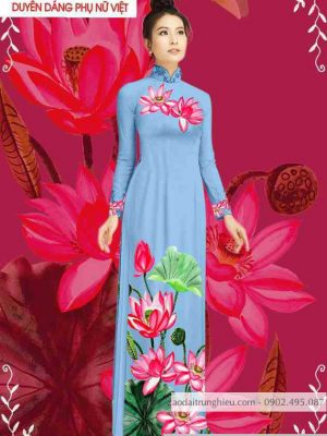 Vải áo dài hoa sen kiểu mới AD T7120 27 1589423375 784 vai ao dai vai ao dai dep ad