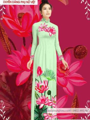 Vải áo dài hoa sen kiểu mới AD T7120 29 1589423376 103 vai ao dai vai ao dai dep ad