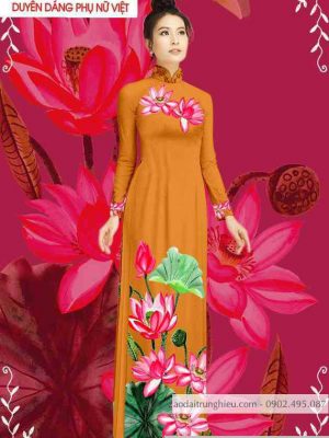 Vải áo dài hoa sen kiểu mới AD T7120 34 1589423376 777 vai ao dai vai ao dai dep ad