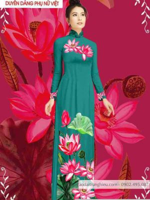 Vải áo dài hoa sen kiểu mới AD T7120 30 1589423376 892 vai ao dai vai ao dai dep ad
