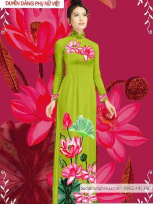 Vải áo dài hoa sen kiểu mới AD T7120 35 1589423377 140 vai ao dai vai ao dai dep ad